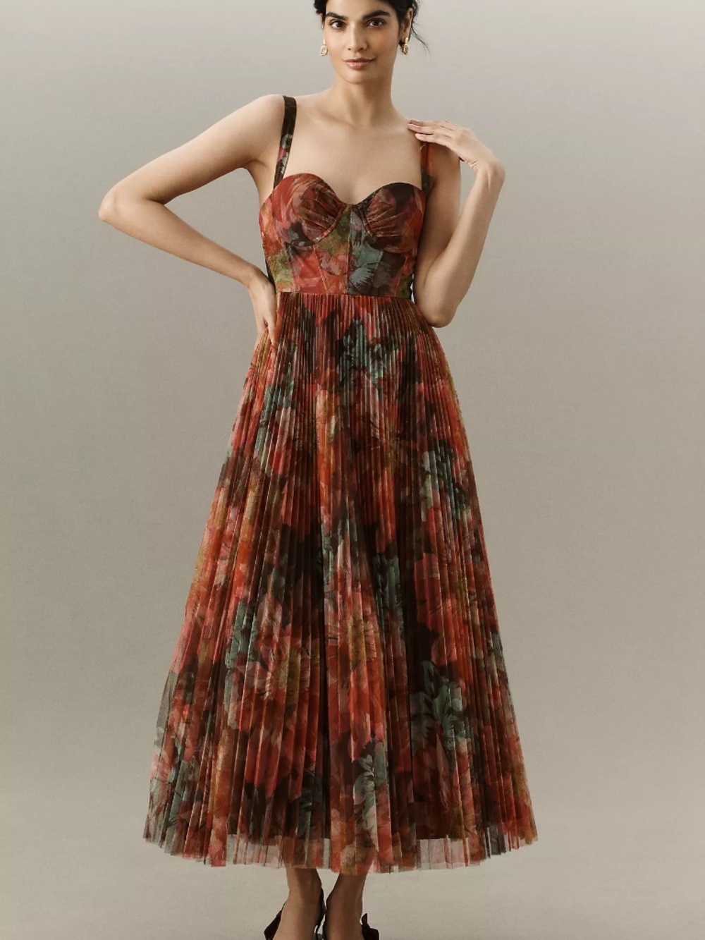 Anthropologie Hutch Willa Sleeveless Tulle Maxi Dress Size 16W - Picture 2 of 7